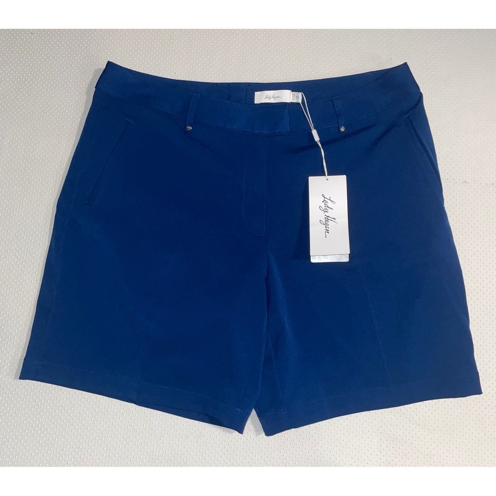 Lady Hagen Womens Golf Shorts Navy Blue Estate Pull On Size 10 NWT